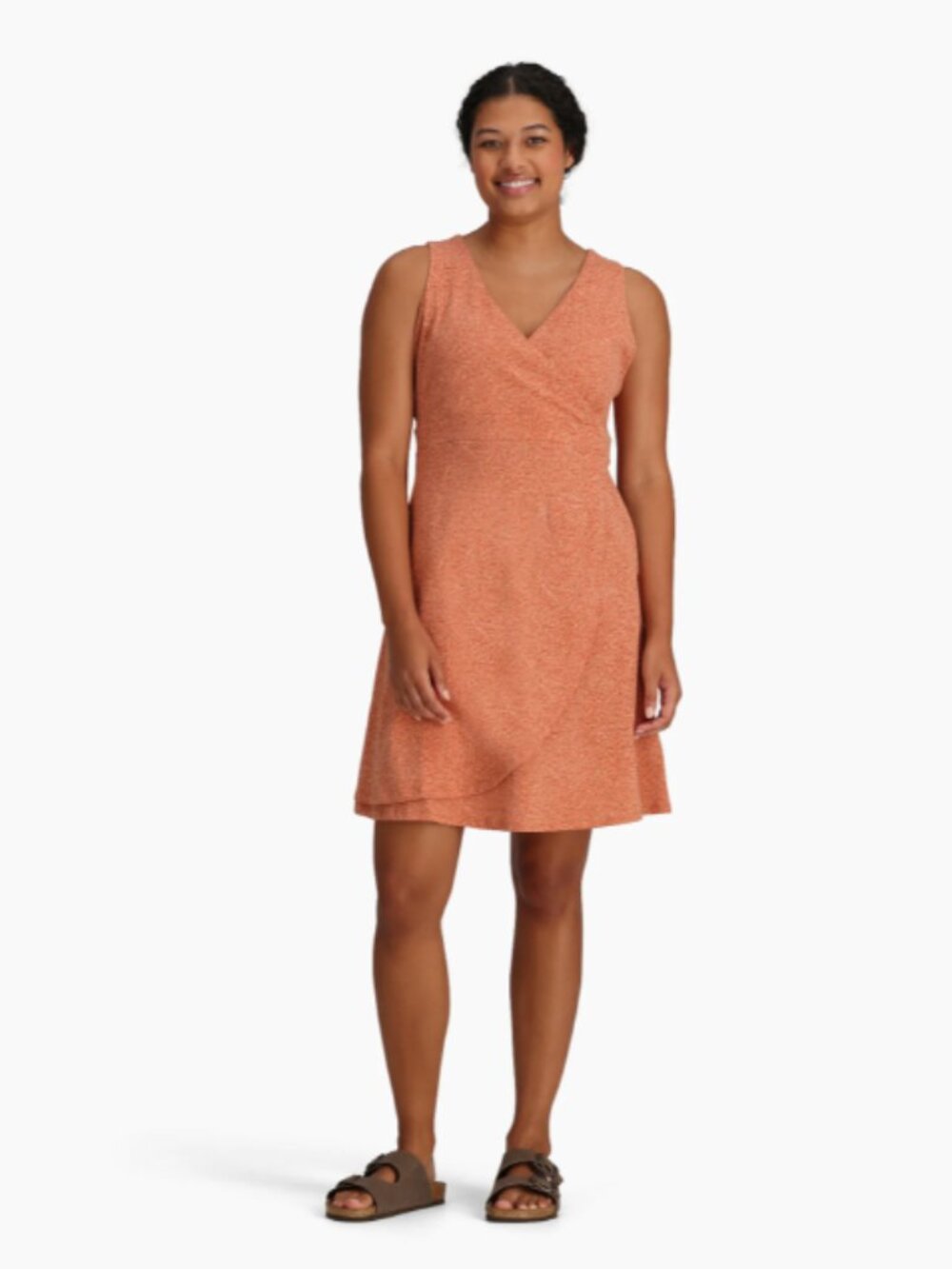 Royal Robbins Featherweight Knit Dress Baked Clay Nisene Print Women's Small S